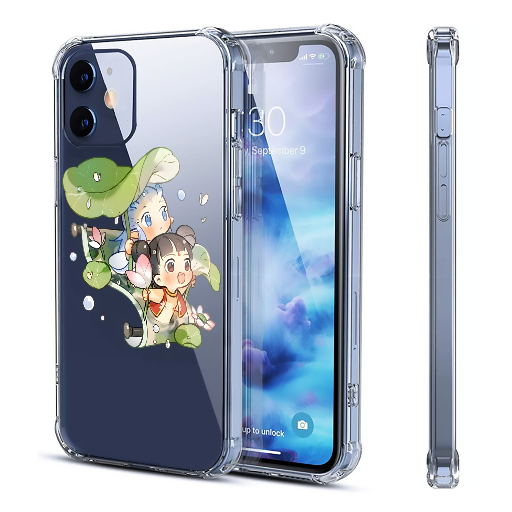 （画像用） Ne Zha 2 ナタ 魔童の大暴れ 【iPhone 12シリーズ対応】透明スマホケース（クリアソフトケース）